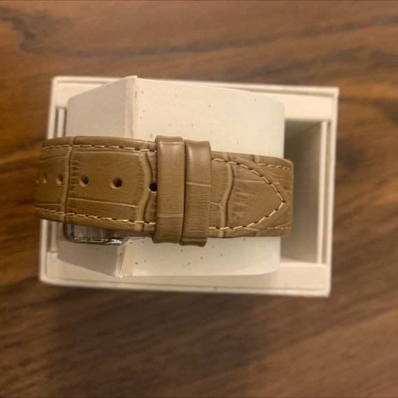 Breda watch with brown leather band and green dial - never worn before - Picture 3 of 3